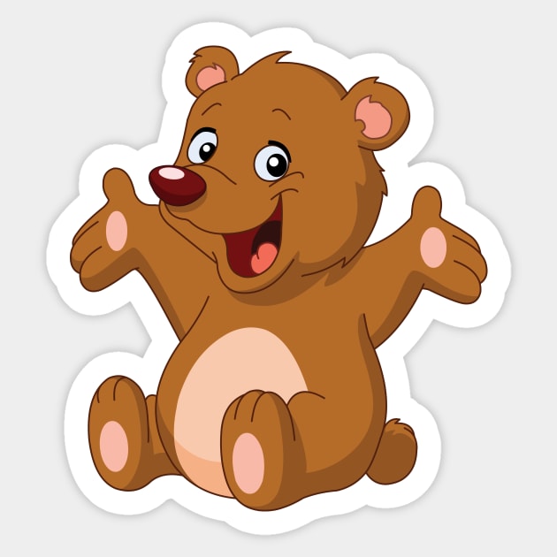 Happy teddy bear Sticker by DigiToonsTreasures